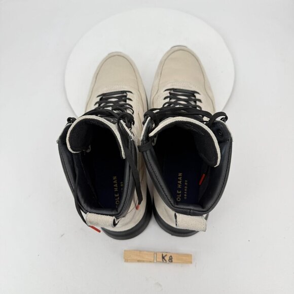 Cole Haan Grandpro Men Size 11.5M C30598 Light Grey Suede Black Hiker Boot - Picture 9 of 12